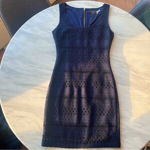Navy Blue Guess Knit Bodycon Dress